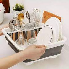 Load image into Gallery viewer, Foldable Dish Rack Plates Drying Rack