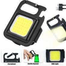 Load image into Gallery viewer, LED Powerful Rechargeable COB Keychain Flashlight