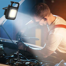 Load image into Gallery viewer, LED Powerful Rechargeable COB Keychain Flashlight