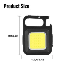 Load image into Gallery viewer, LED Powerful Rechargeable COB Keychain Flashlight