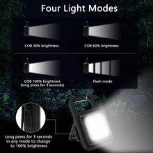 Load image into Gallery viewer, LED Powerful Rechargeable COB Keychain Flashlight