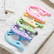 Load image into Gallery viewer, Plastic Portable Folding Clothes Hangers Pack Of 4