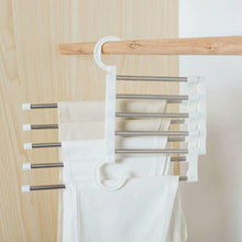 Load image into Gallery viewer, 5 in 1 Stainless Steel Multi-function Portable Foldable Clothes Hanger