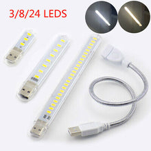 Load image into Gallery viewer, LED USB Powered Operated Mini Reading Lamp Book Light Portable