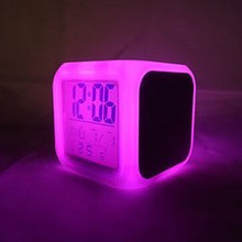 Load image into Gallery viewer, Square White Colour Changing Digital clock